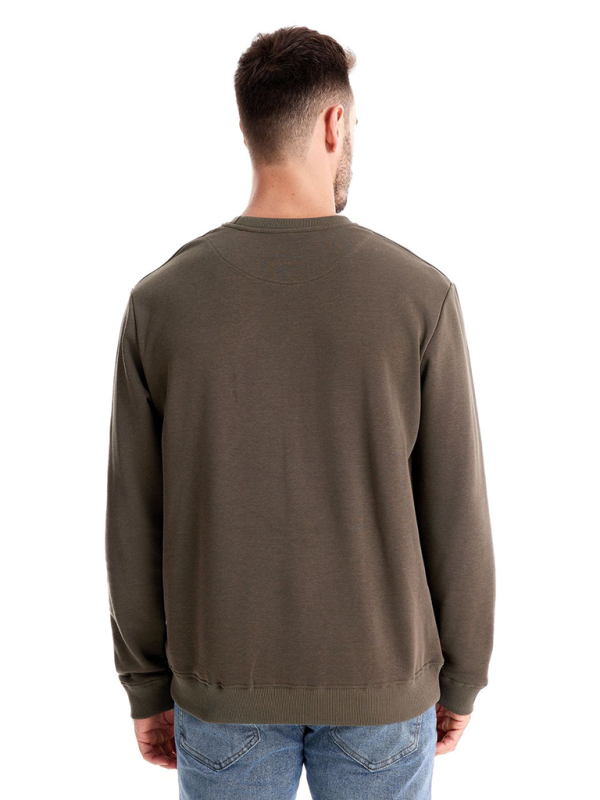 Men's Loose Solid Color Round Neck Casual Long Sleeve Sweatshirt Shello's Creative Boutique