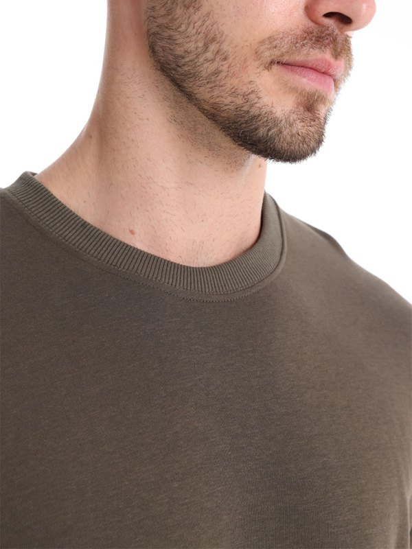 Men's Loose Solid Colour Round Neck Casual Long Sleeve Sweatshirt