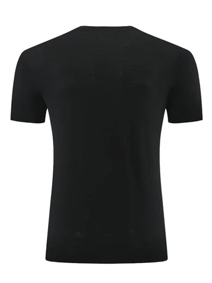 Men's Quick Dry Sports T-Shirt - Ice Silk Round Neck Short Sleeve - Shello's Creative Boutique