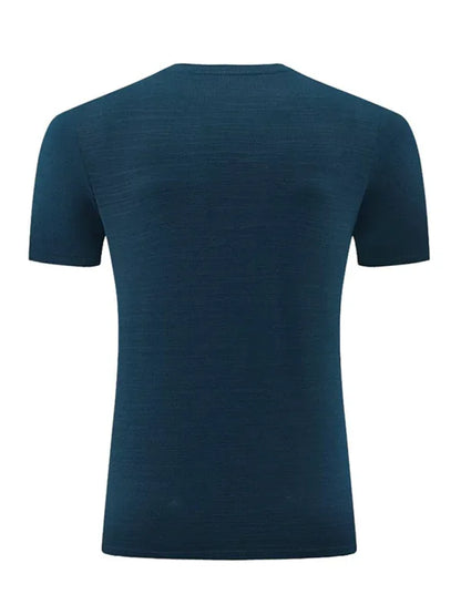 Men's Quick Dry Sports T-Shirt - Ice Silk Round Neck Short Sleeve - Shello's Creative Boutique