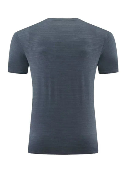 Men's Quick Dry Sports T-Shirt - Ice Silk Round Neck Short Sleeve - Shello's Creative Boutique