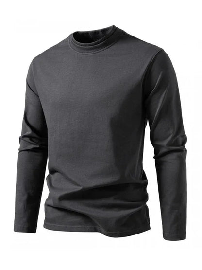 Fashionable Long-Sleeved T-Shirt with Double-Layer Half-Collar Design for Casual Men - Shello's Creative Boutique