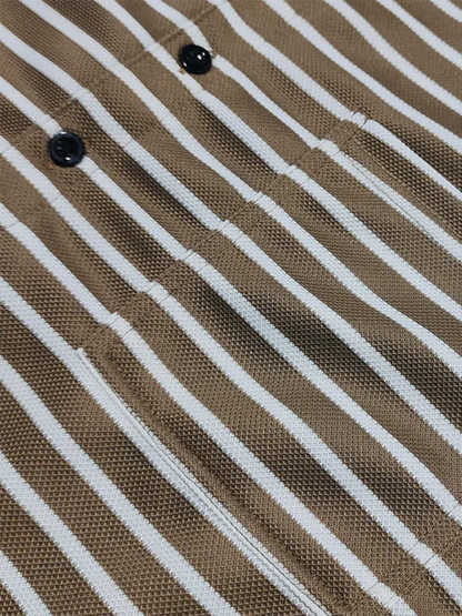 Long Sleeve Henley Shirt Casual Horizontal Striped Henley T-Shirt - Shello's Creative Boutique