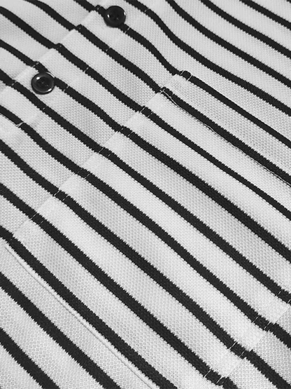 Long Sleeve Henley Shirt Casual Horizontal Striped Henley T-Shirt - Shello's Creative Boutique