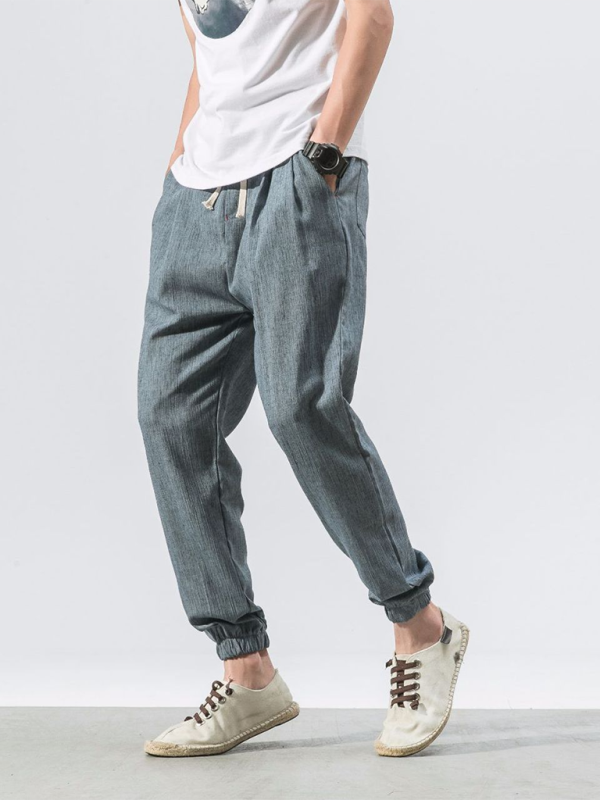 Men's Linen Pants Fashion Haren Pants Drawstring Pants Shello's Creative Boutique