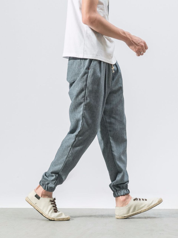 Men's Linen Pants Fashion Haren Pants Drawstring Pants Shello's Creative Boutique