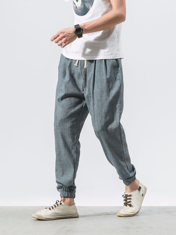 Men's Linen Pants Fashion Haren Pants Drawstring Pants Shello's Creative Boutique