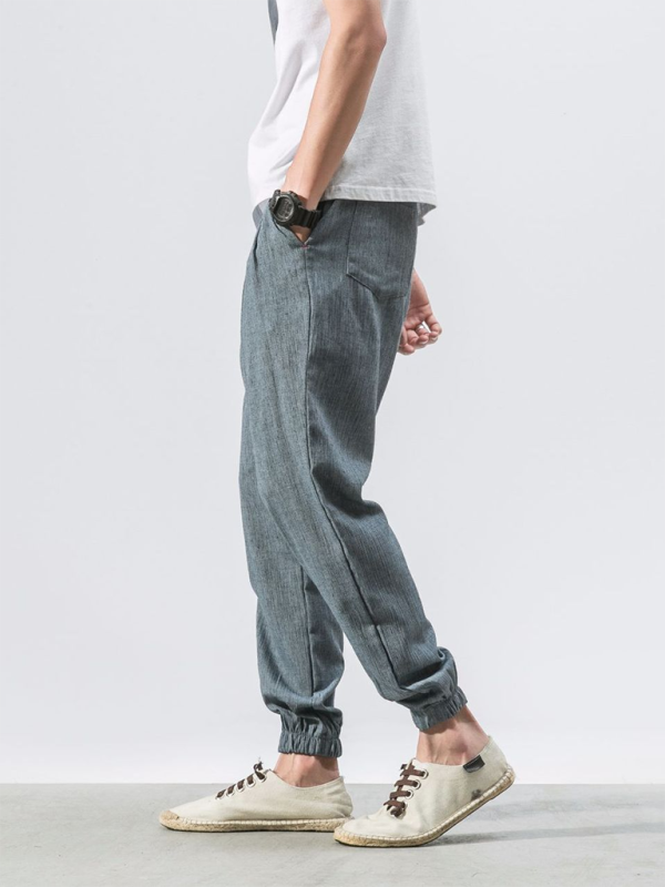 Men's Linen Pants Fashion Haren Pants Drawstring Pants Shello's Creative Boutique