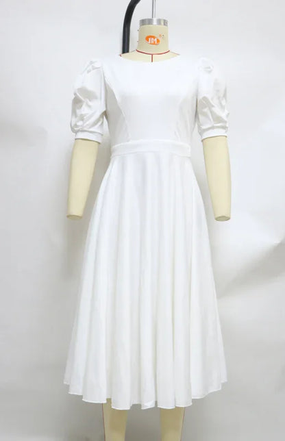 Fashion Solid Colour Slim Fit Sexy Big Swing Dress - Shello's Creative Boutique