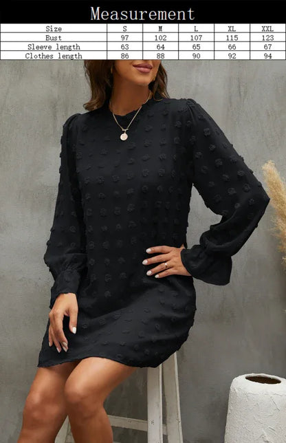 Women’s Textured Woven Shift Dress - Shello's Creative Boutique