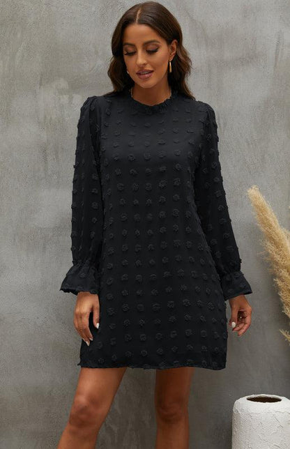 Women’s Textured Woven Shift Dress - Shello's Creative Boutique