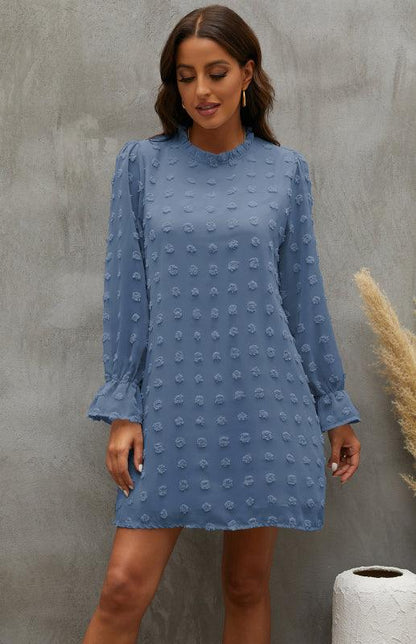 Women’s Textured Woven Shift Dress - Shello's Creative Boutique