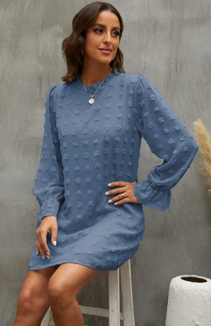 Women’s Textured Woven Shift Dress - Shello's Creative Boutique