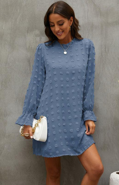Women’s Textured Woven Shift Dress - Shello's Creative Boutique