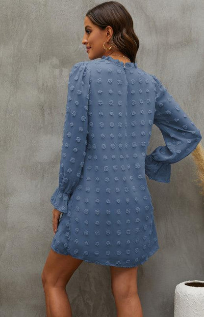 Women’s Textured Woven Shift Dress - Shello's Creative Boutique