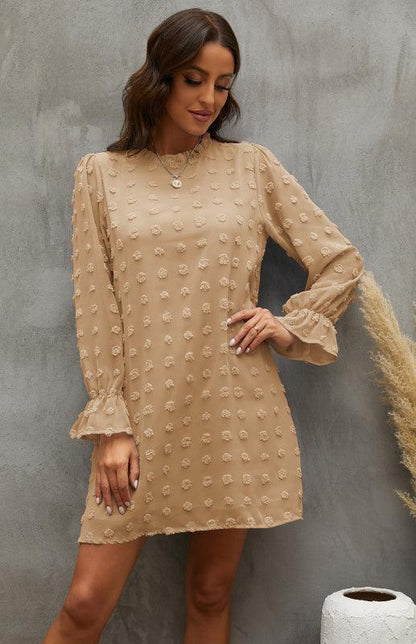 Women’s Textured Woven Shift Dress - Shello's Creative Boutique