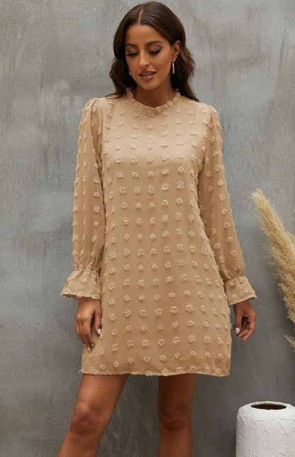 Women’s Textured Woven Shift Dress - Shello's Creative Boutique