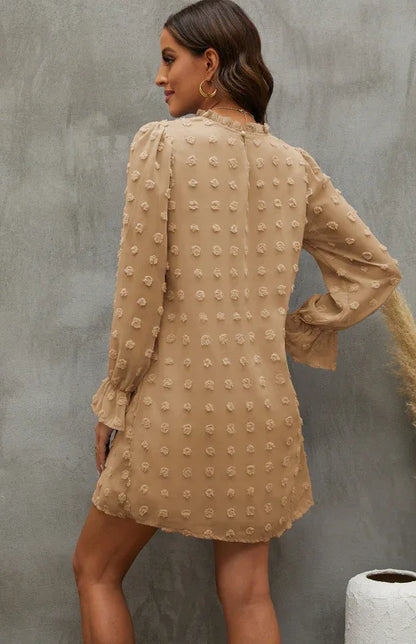 Women’s Textured Woven Shift Dress - Shello's Creative Boutique