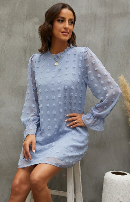 Women’s Textured Woven Shift Dress - Shello's Creative Boutique