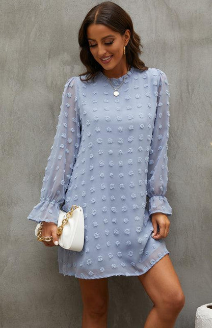 Women’s Textured Woven Shift Dress - Shello's Creative Boutique