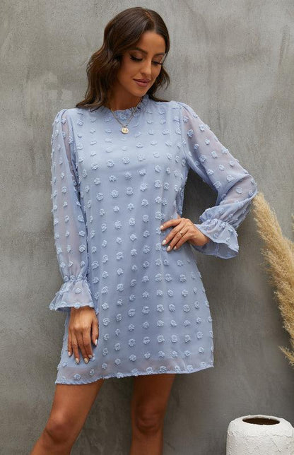 Women’s Textured Woven Shift Dress - Shello's Creative Boutique