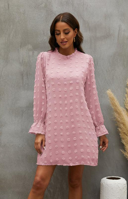 Women’s Textured Woven Shift Dress - Shello's Creative Boutique