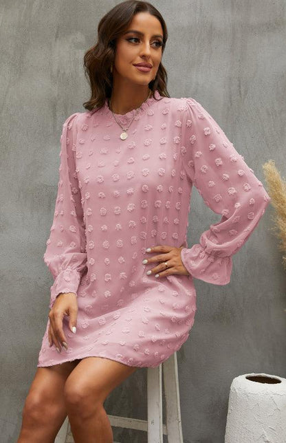 Women’s Textured Woven Shift Dress - Shello's Creative Boutique
