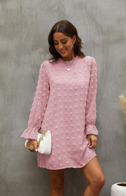 Women’s Textured Woven Shift Dress - Shello's Creative Boutique