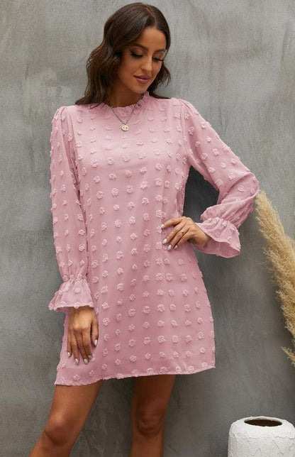 Women’s Textured Woven Shift Dress - Shello's Creative Boutique