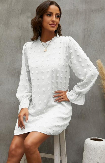Women’s Textured Woven Shift Dress - Shello's Creative Boutique