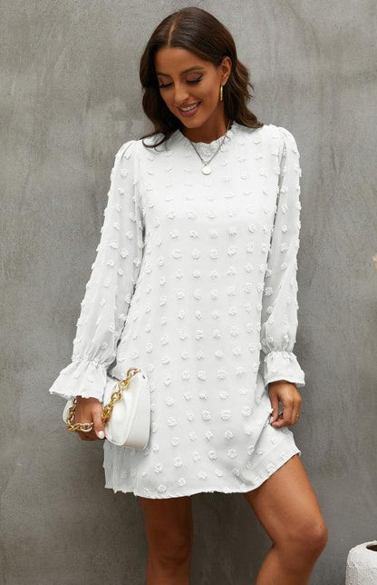 Women’s Textured Woven Shift Dress - Shello's Creative Boutique