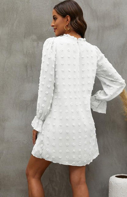 Women’s Textured Woven Shift Dress - Shello's Creative Boutique