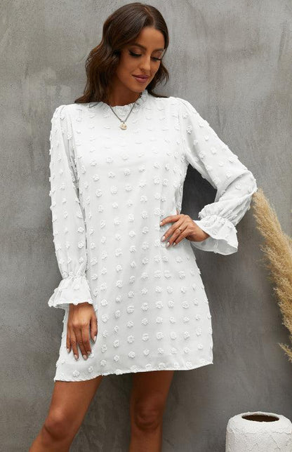 Women’s Textured Woven Shift Dress - Shello's Creative Boutique