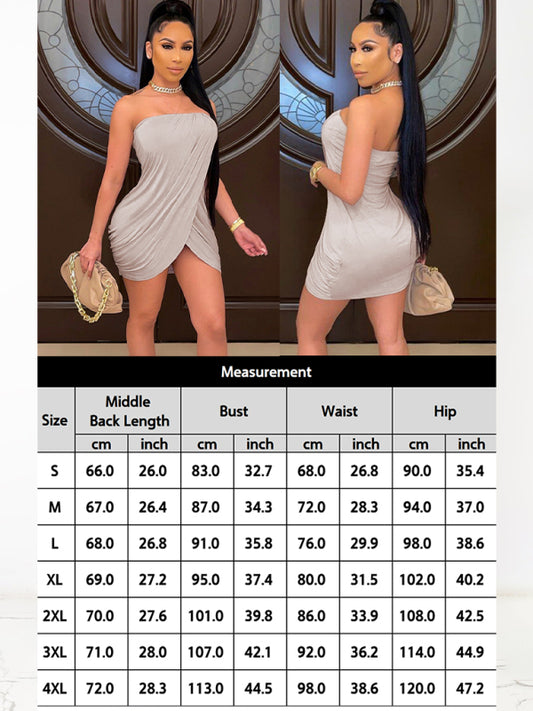 Sexy Irregular Smocked Strapless Dress Shello's Creative Boutique