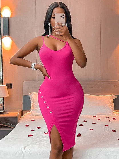 Women's Fashion Suspender Backless Sexy Dress - Shello's Creative Boutique