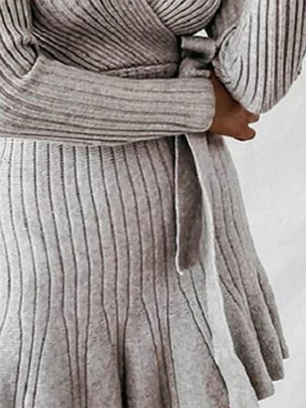 Women's Sexy Deep V Neck Long Sleeve Waist Sweater Shello's Creative Boutique