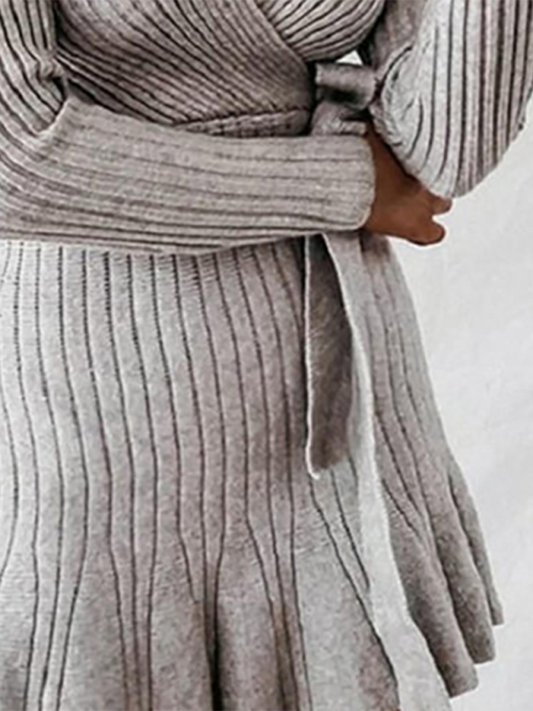 Women's Sexy Deep V Neck Long Sleeve Waist Sweater Shello's Creative Boutique