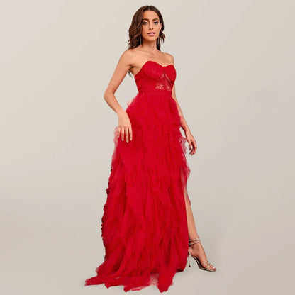 Spring Summer Plus Size Lace Mesh Dress - Sexy Tube Top Style - Shello's Creative Boutique