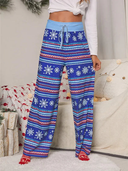 Women's Festival Pattern Knit Polyester Pants – Celebrate in Style & Comfort - Shello's Creative Boutique