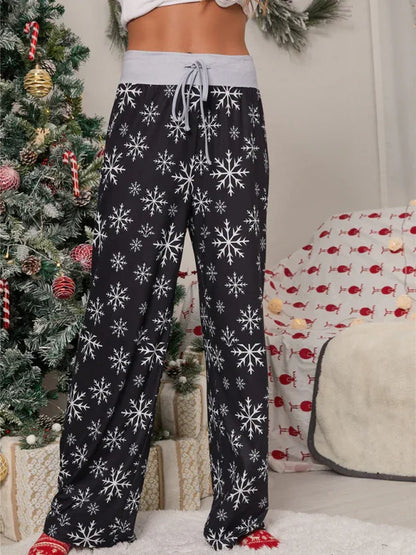Women's Festival Pattern Knit Polyester Pants – Celebrate in Style & Comfort - Shello's Creative Boutique