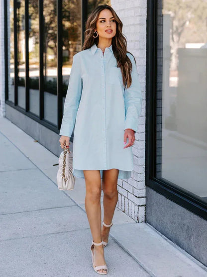 Women's Long Casual Temperament Long-Sleeved Shirt – Timeless Elegance Meets Everyday Comfort - Shello's Creative Boutique