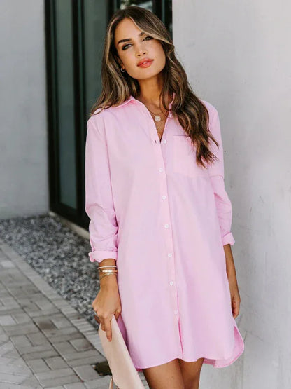 Women's Long Casual Temperament Long-Sleeved Shirt – Timeless Elegance Meets Everyday Comfort - Shello's Creative Boutique