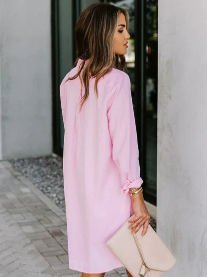 Women's Long Casual Temperament Long-Sleeved Shirt – Timeless Elegance Meets Everyday Comfort - Shello's Creative Boutique
