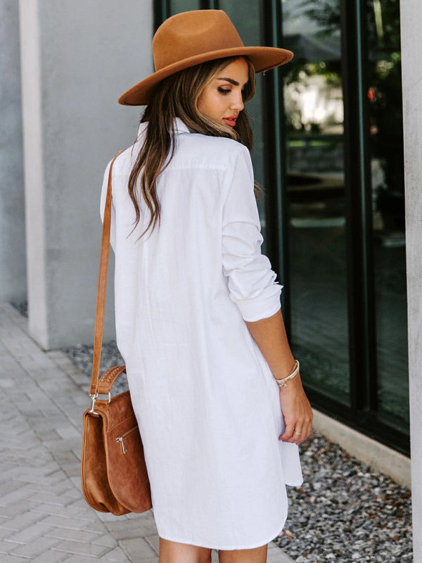 Women's long casual temperament long-sleeved shirt Shello Creative Boutique