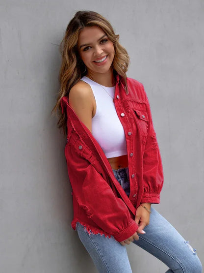 Raw Edge Ripped Denim Jacket – EPROLO Street Rebel Vibe - Shello's Creative Boutique