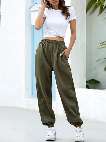 Women’s Casual Sports Loose-Leg Pants – Effortless Comfort, Everyday Cool - Shello's Creative Boutique