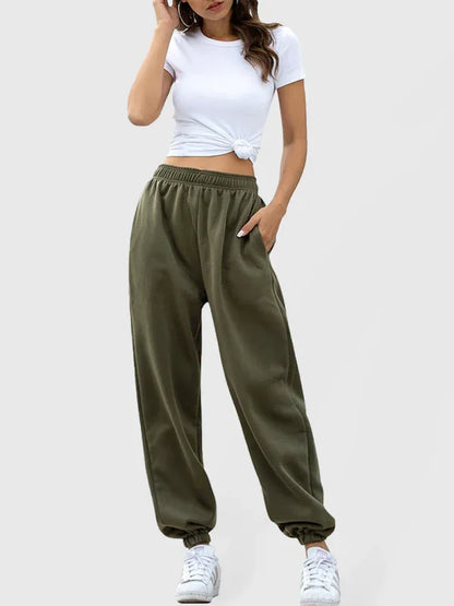 Women’s Casual Sports Loose-Leg Pants – Effortless Comfort, Everyday Cool - Shello's Creative Boutique