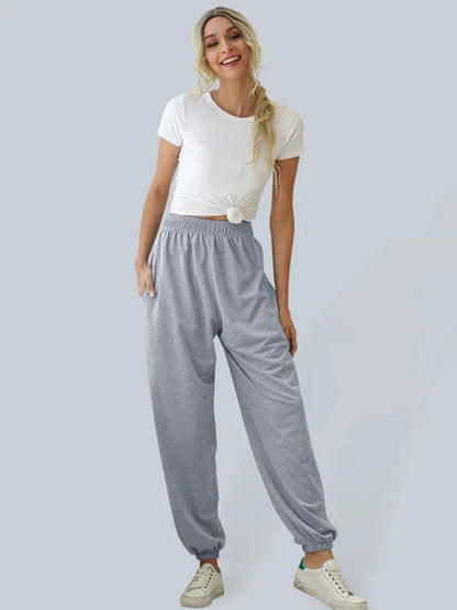 Women’s Casual Sports Loose-Leg Pants – Effortless Comfort, Everyday Cool - Shello's Creative Boutique
