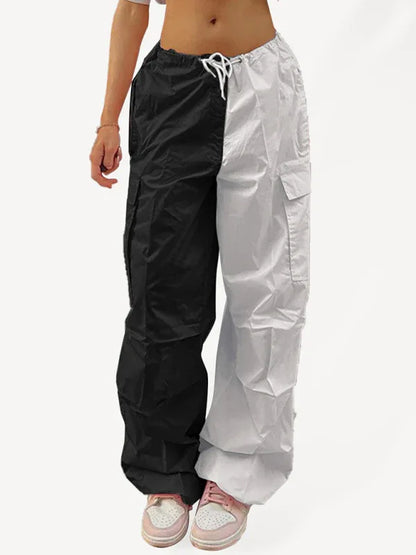 Women's High Waist Wide Leg Loose Tether Straight Leg Cargo Pants – A Chic Blend of Comfort & Utility - Shello's Creative Boutique