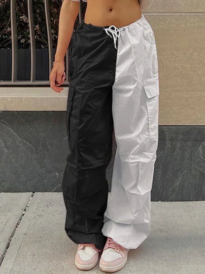 Women's High Waist Wide Leg Loose Tether Straight Leg Cargo Pants – A Chic Blend of Comfort & Utility - Shello's Creative Boutique